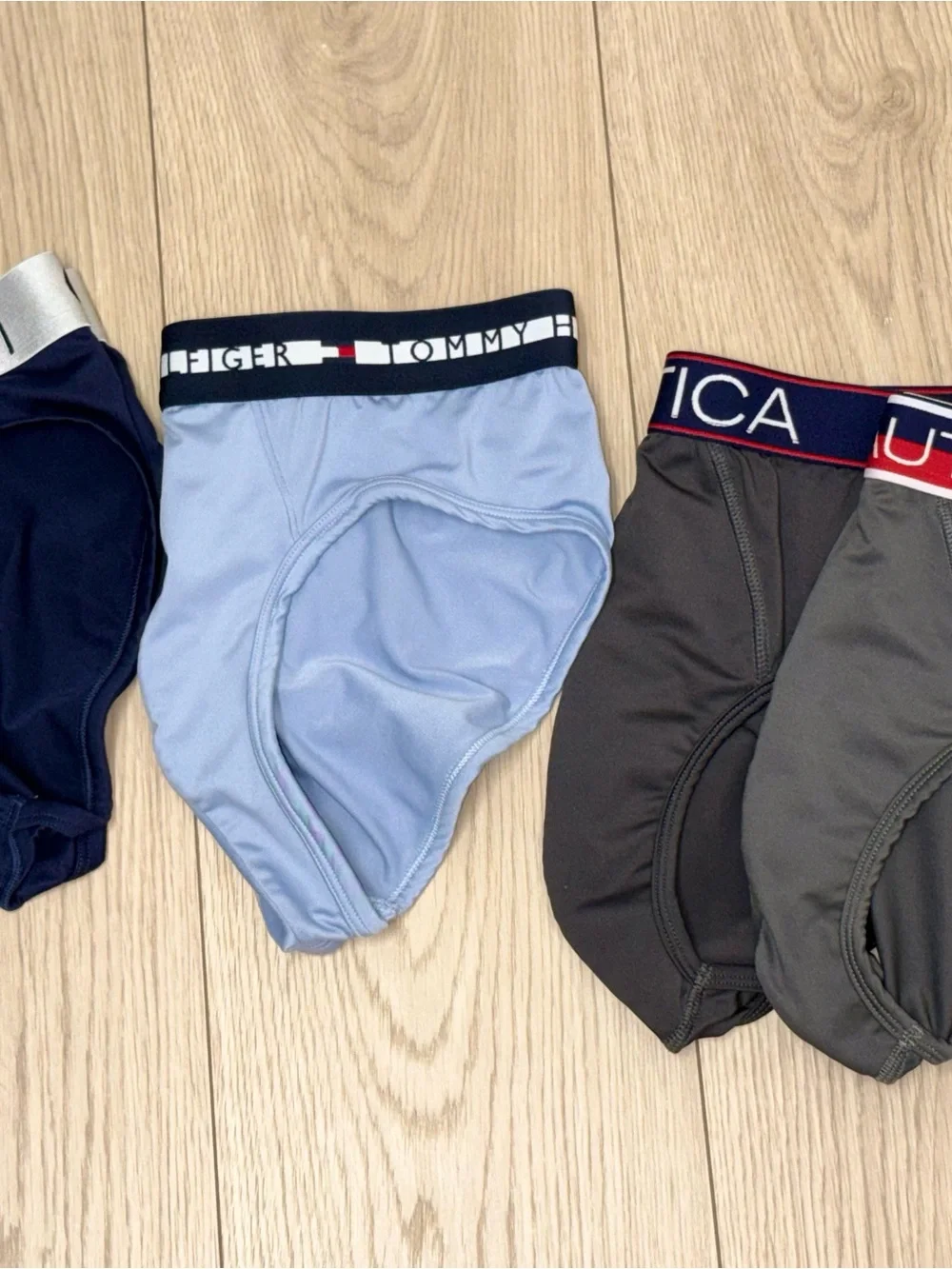 Calvin Klein Men's Medium Navy Boxer Briefs with Silver Logo Waistband Lot of 4
